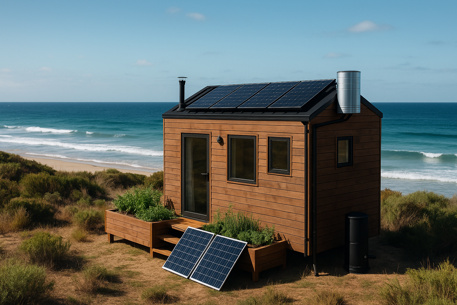 a Sustainable Tiny Home by the ocean